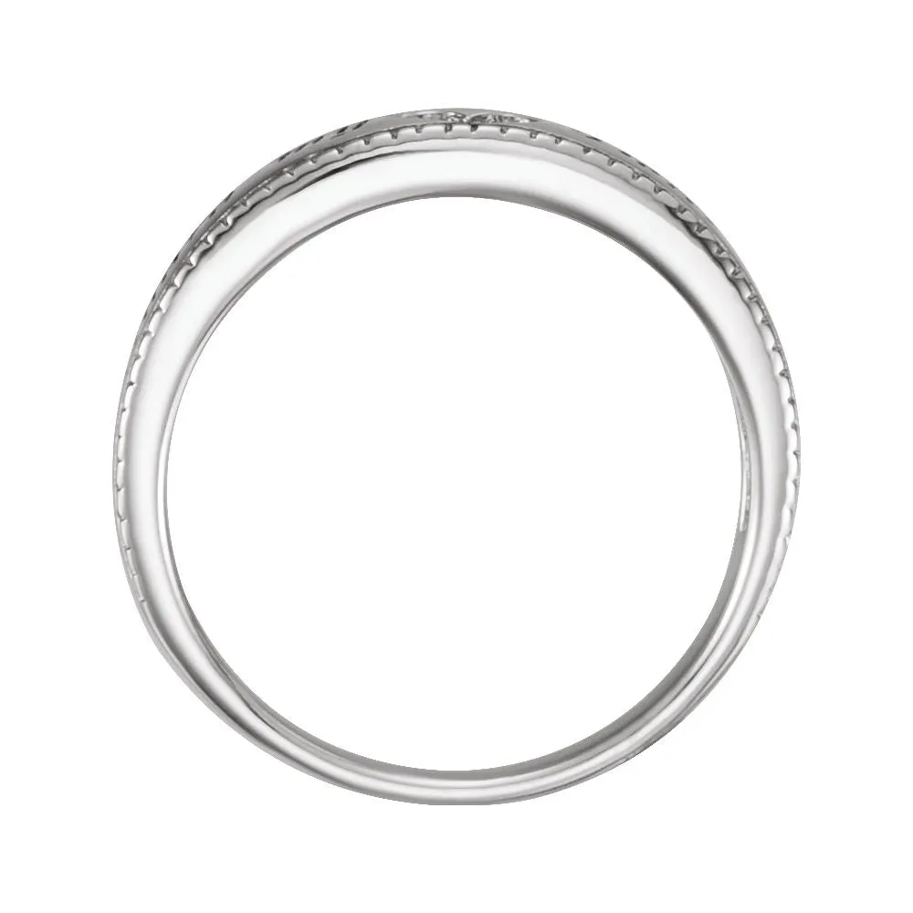Sterling Silver Guard My Heart Ring, Size 8