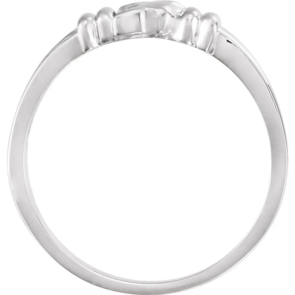 Sterling Silver Holy Spirit Chastity Ring, Size 7
