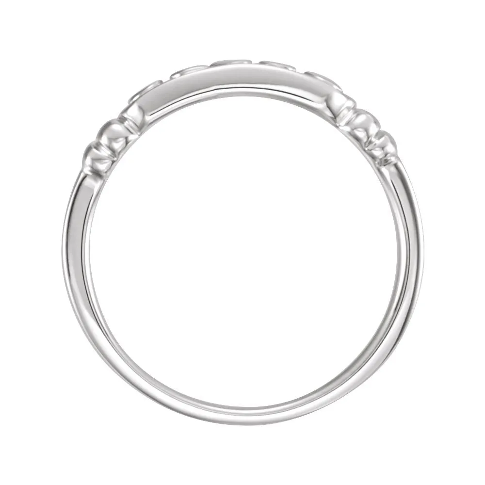Sterling Silver IN THE NAME OF JESUS CHASTITY RING W/BOX, Size 9