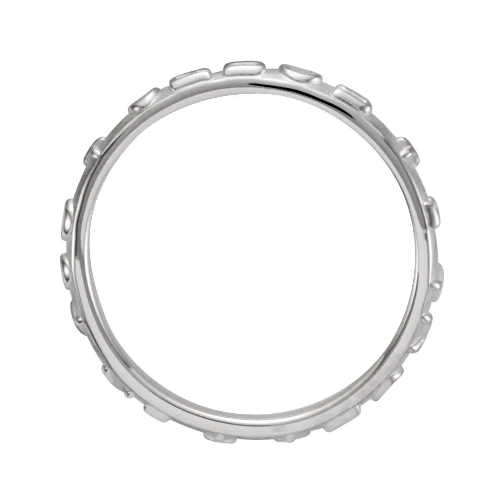 Sterling Silver Prayer Ring, Size 10