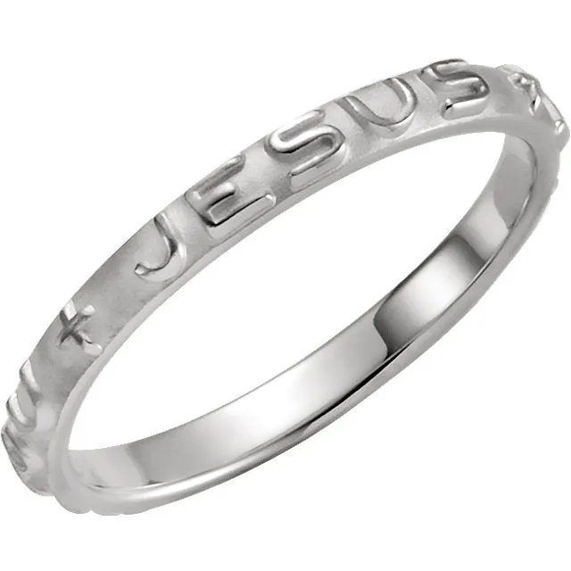 Sterling Silver Prayer Ring, Size 10