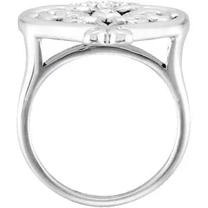 Sterling Silver Pure in Heart Ring for Ladies without Box, Size 7