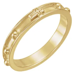 Sterling Silver Rosary Ring Size 12