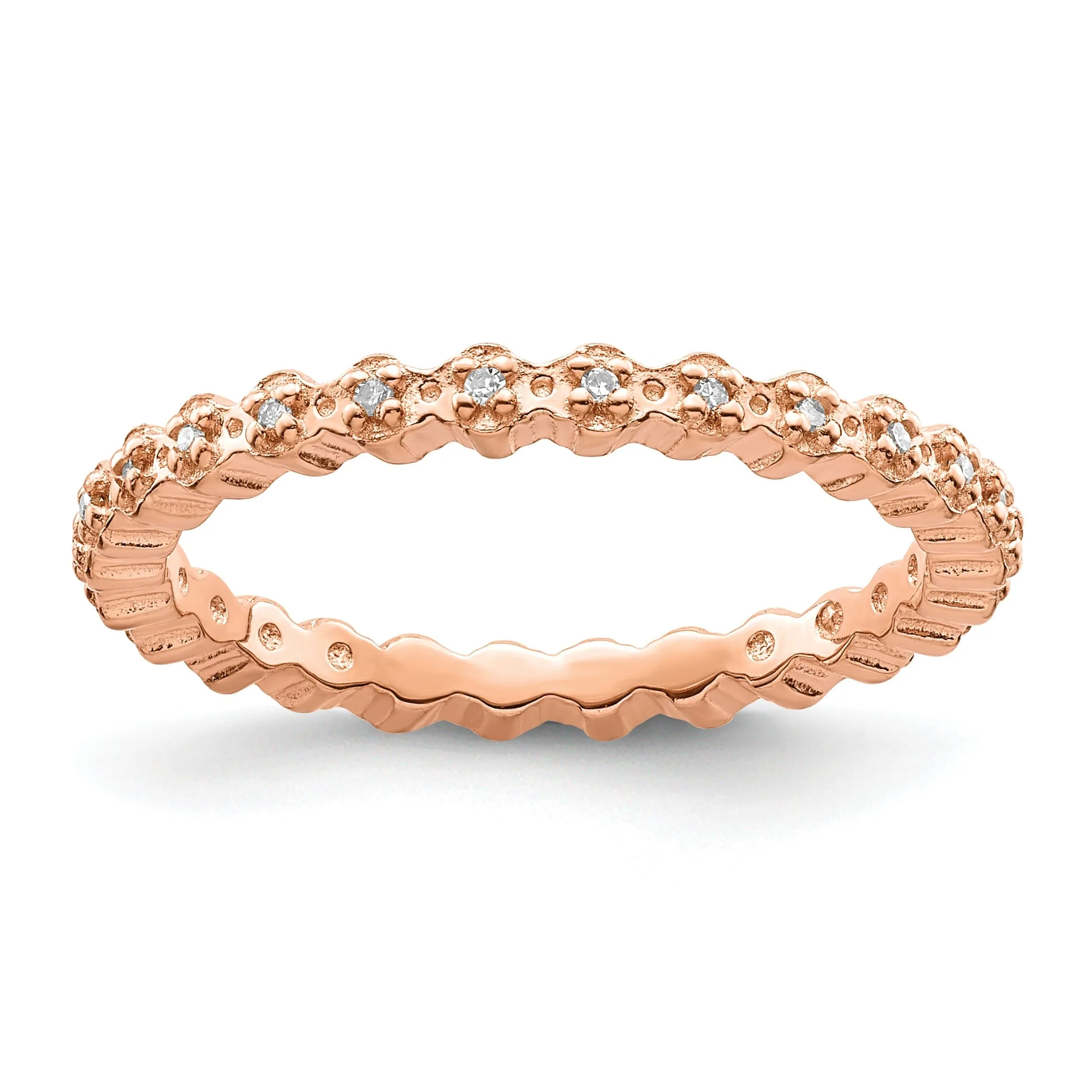 Sterling Silver Stackable Expressions Diamond Ring