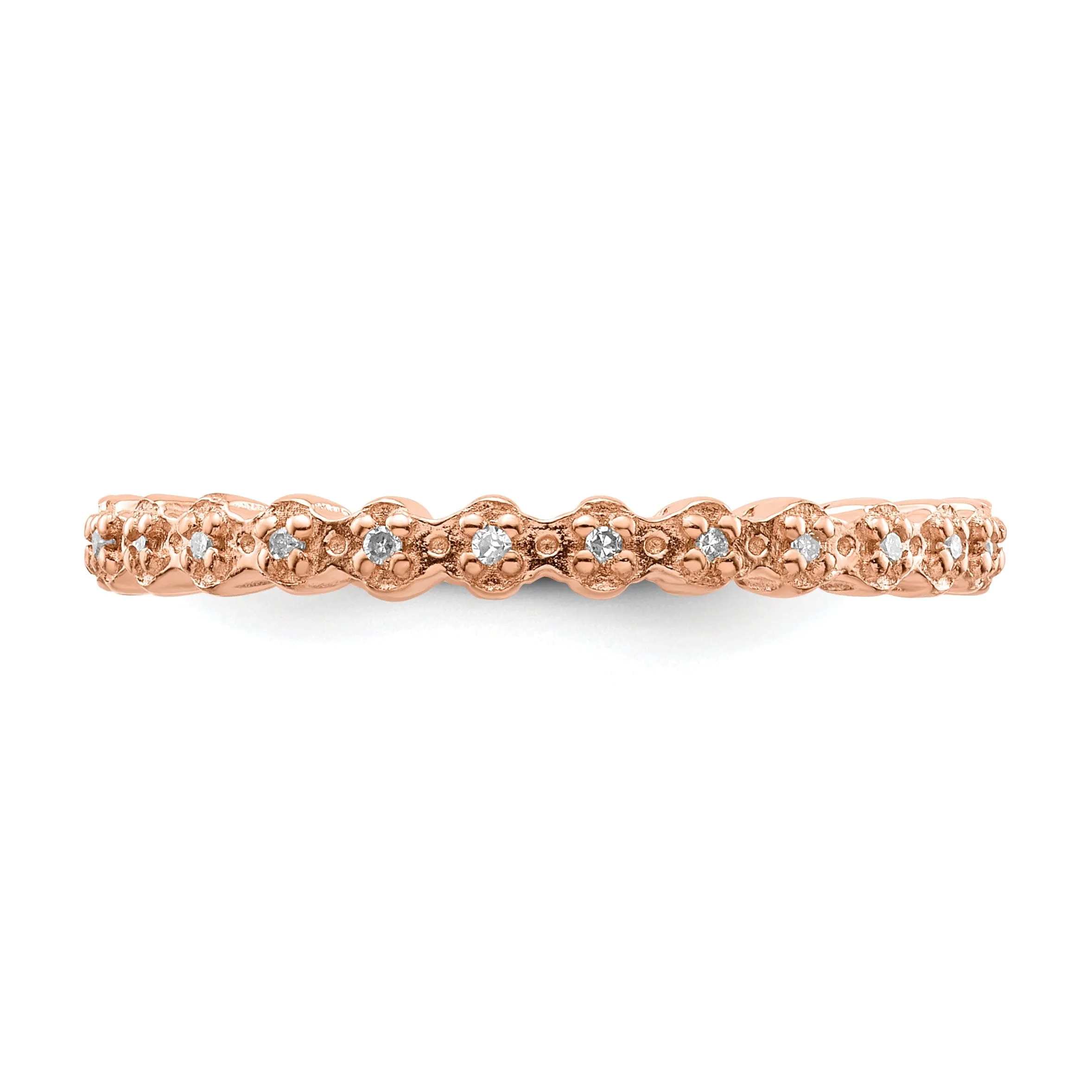 Sterling Silver Stackable Expressions Diamond Ring