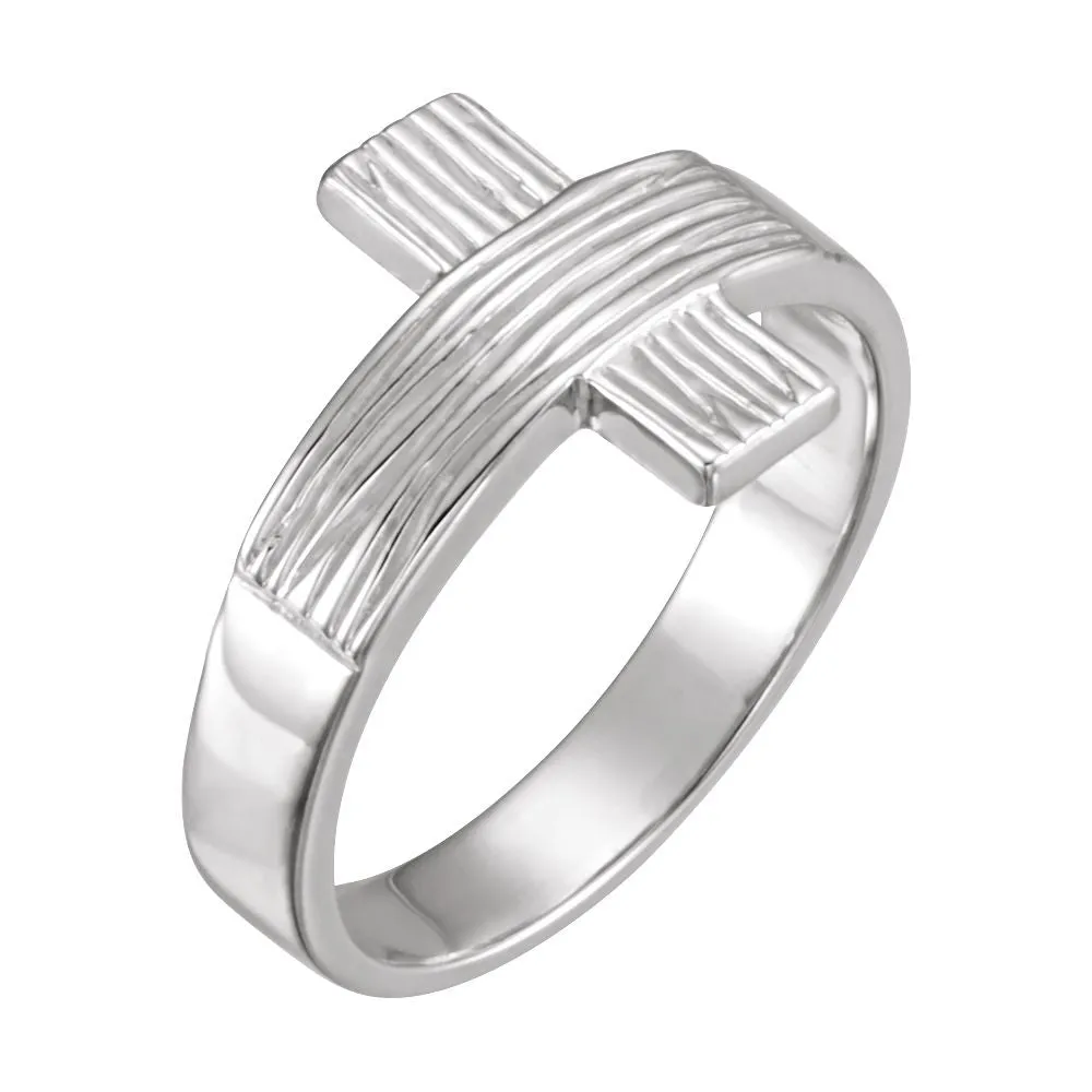 Sterling Silver The Rugged Cross® Chastity Ring with Packaging Size 9