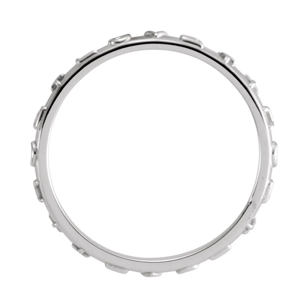 Sterling Silver TRUE LOVE CHASTITY RING W/BOX, Size 6