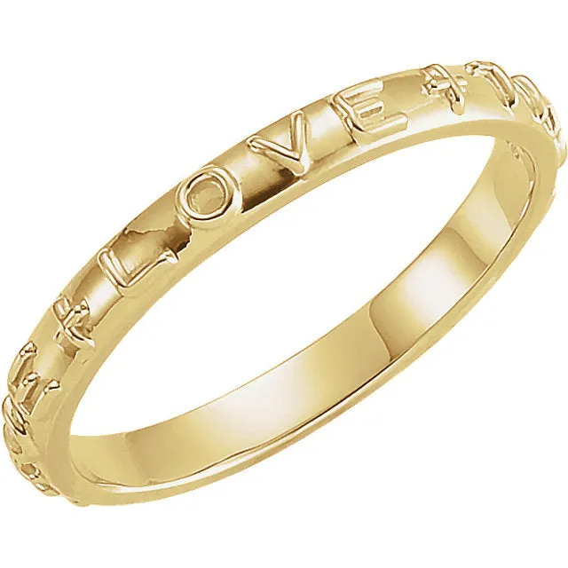 Sterling Silver TRUE LOVE CHASTITY RING W/BOX, Size 7