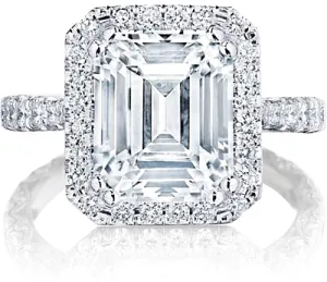 Tacori Pave Halo Diamond Engagement Ring