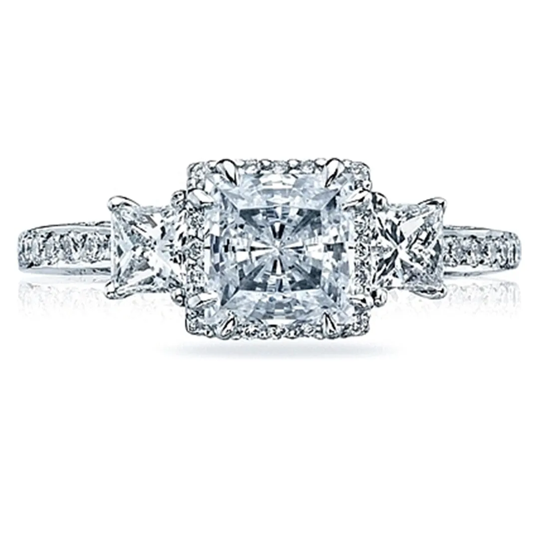 Tacori Princess Cut Three Stone Diamond Engagement Ring