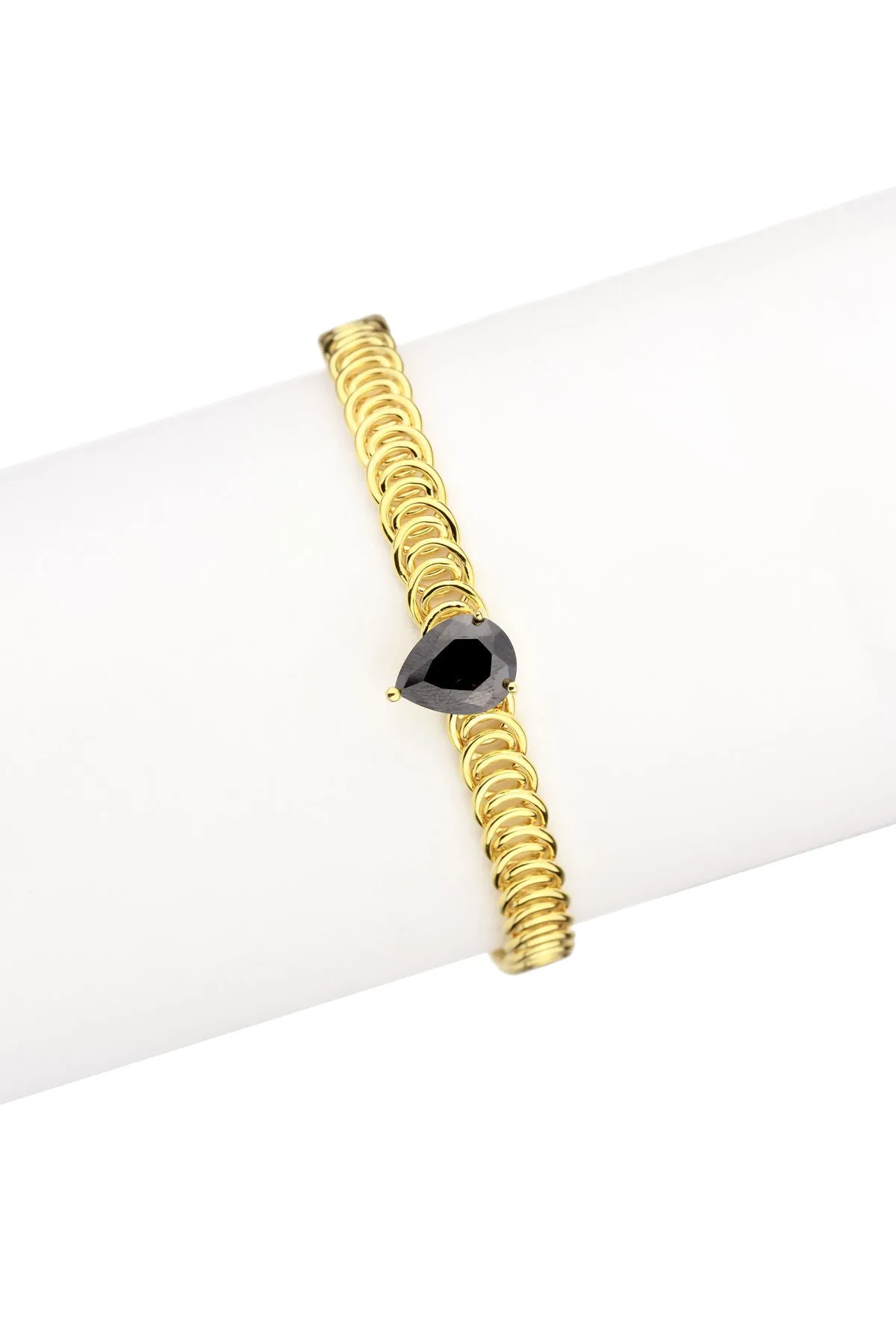 Teardrop Stone Bangle Bracelet