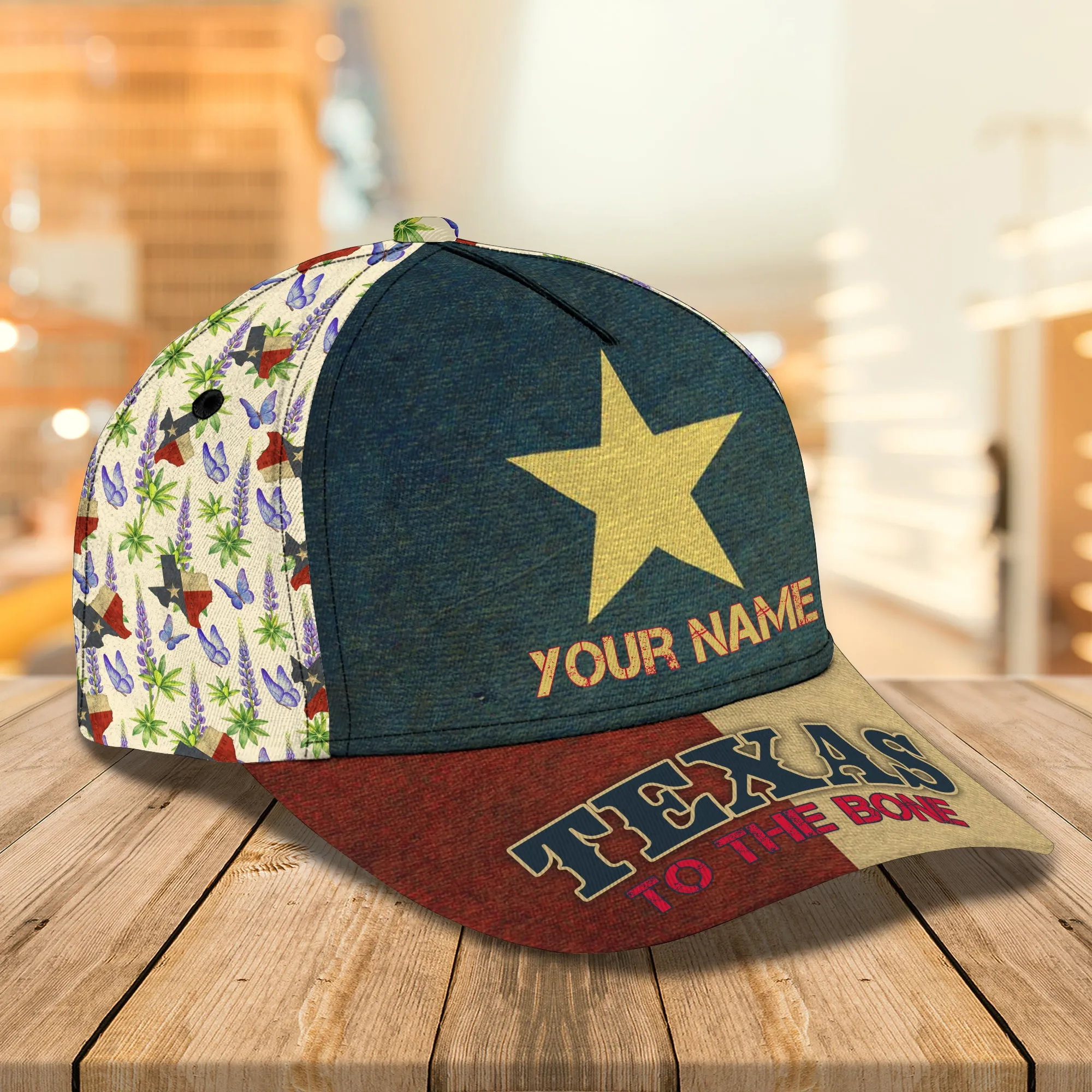 Texas Flag - Personalized Name Cap