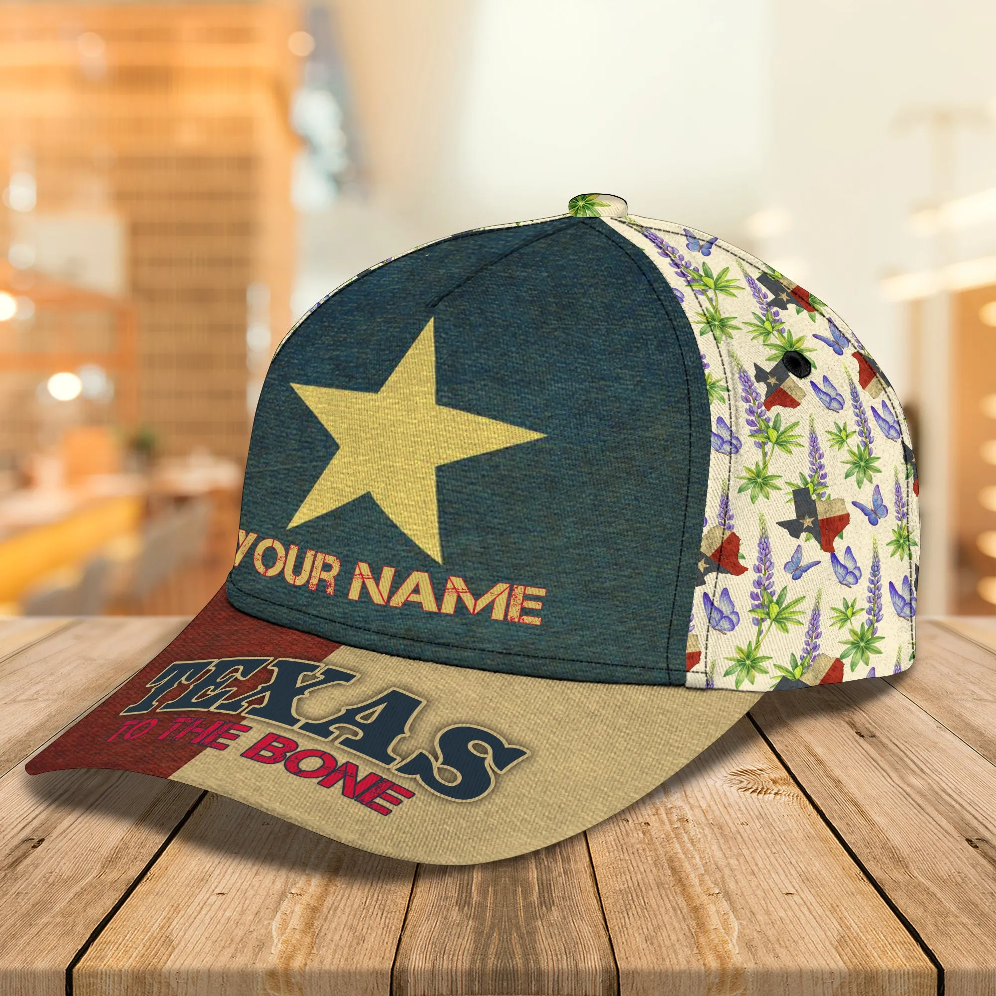 Texas Flag - Personalized Name Cap