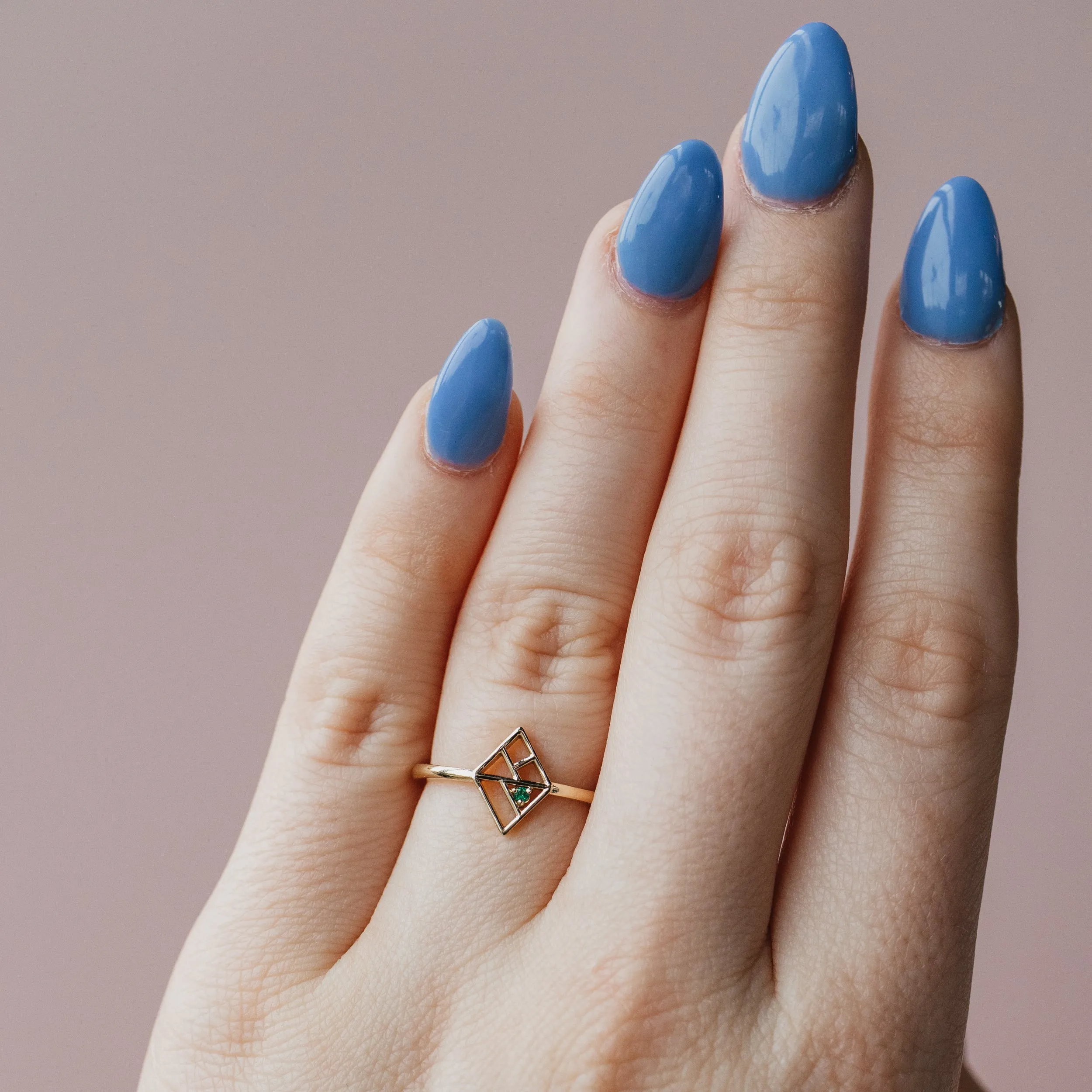 The Baraka Ring with Emerald