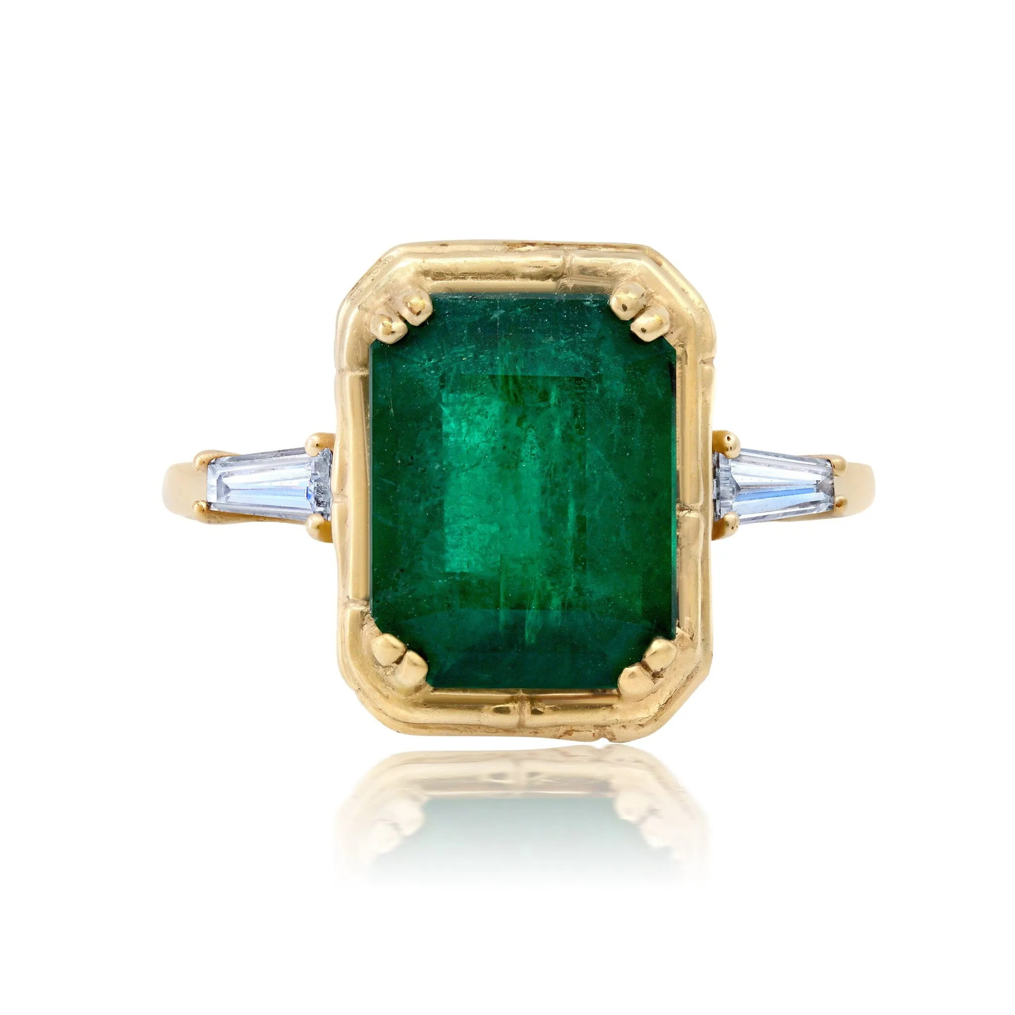 The Bayou Emerald   Diamond Ring