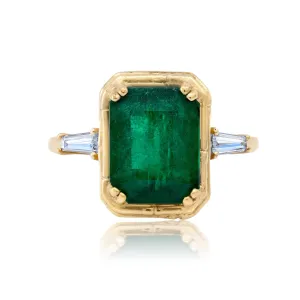 The Bayou Emerald   Diamond Ring