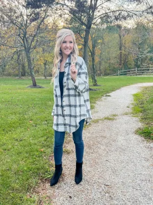 The Only One Black Plaid Shacket