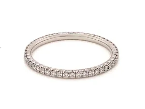 Étincelle de Cartier Eternity Diamond Wedding Band 0.22 ct. 18K White Gold SZ 49