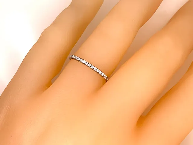 Étincelle de Cartier Eternity Diamond Wedding Band 0.22 ct. 18K White Gold SZ 49