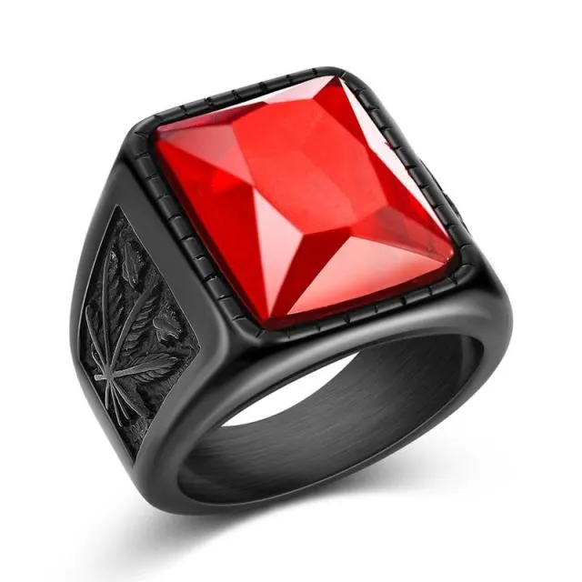 Titanium Steel Valknut Signet Ring