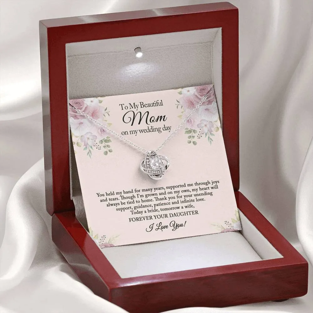 To My Mom on My Wedding Day, Mother of the Bride Gift from Bride, Wedding Day Gift from Daughter, Mother of the Bride Necklace