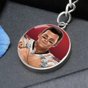 Tom Brady Seven Rings Keychain