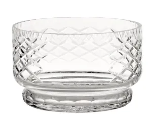 Traditional round crystal serving bowl