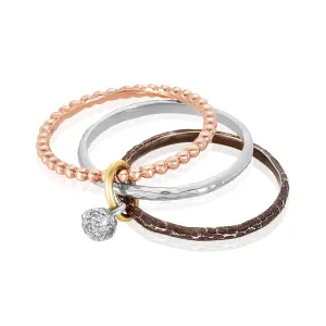 Trio Ring with Diamonds