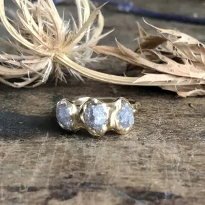 Triple Rough Diamond Ring