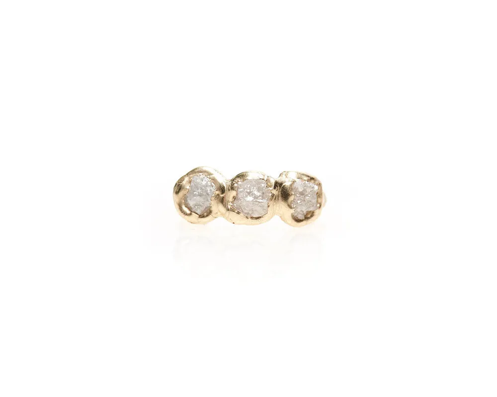 Triple Rough Diamond Ring
