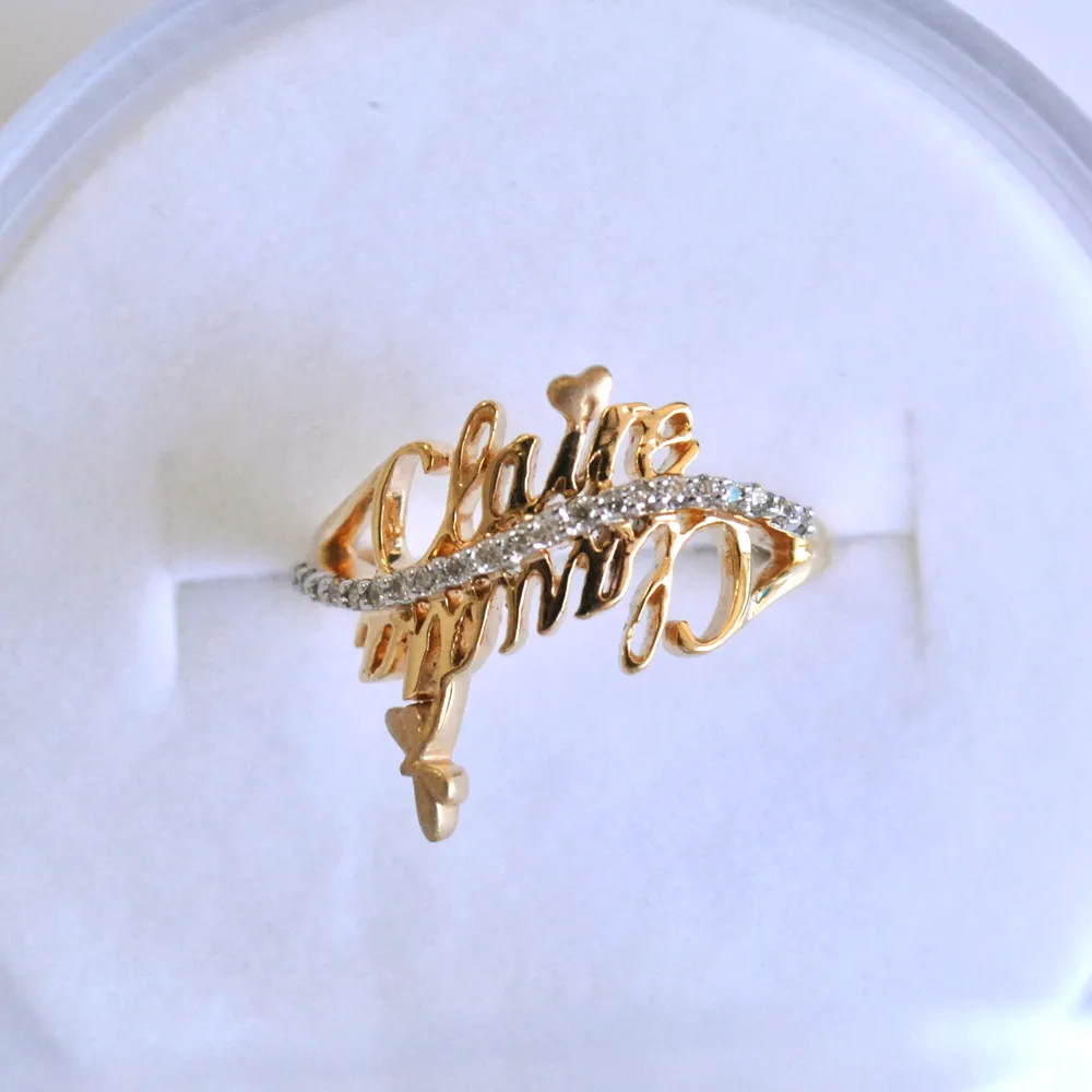 Two Name Personalized Rings Dragonfly Ring