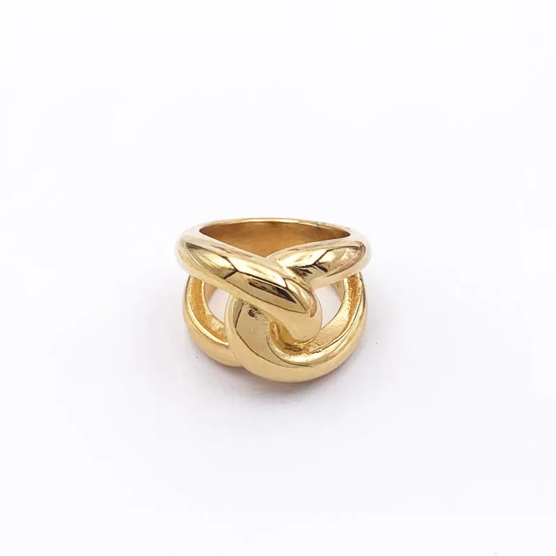 Unique Infinite Gold Ring For Women Jewelry Anniverssary Party Gift