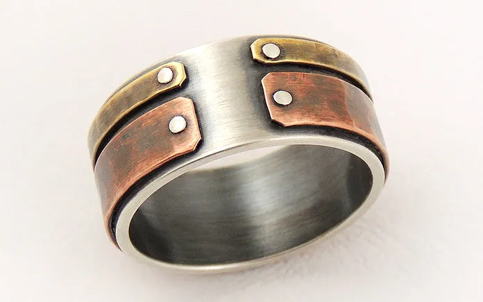 Unique mens wedding band