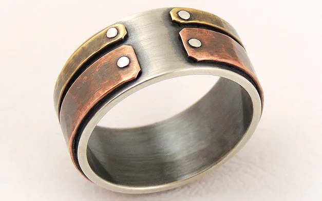 Unique mens wedding band