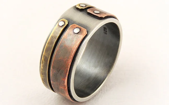 Unique mens wedding band