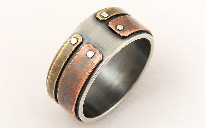 Unique mens wedding band