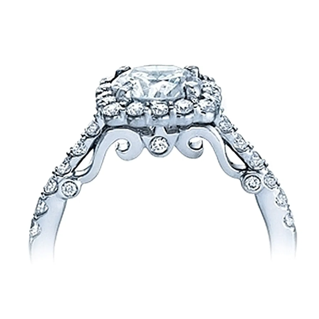 Verragio Round Diamond Engagement Ring with Diamond Halo
