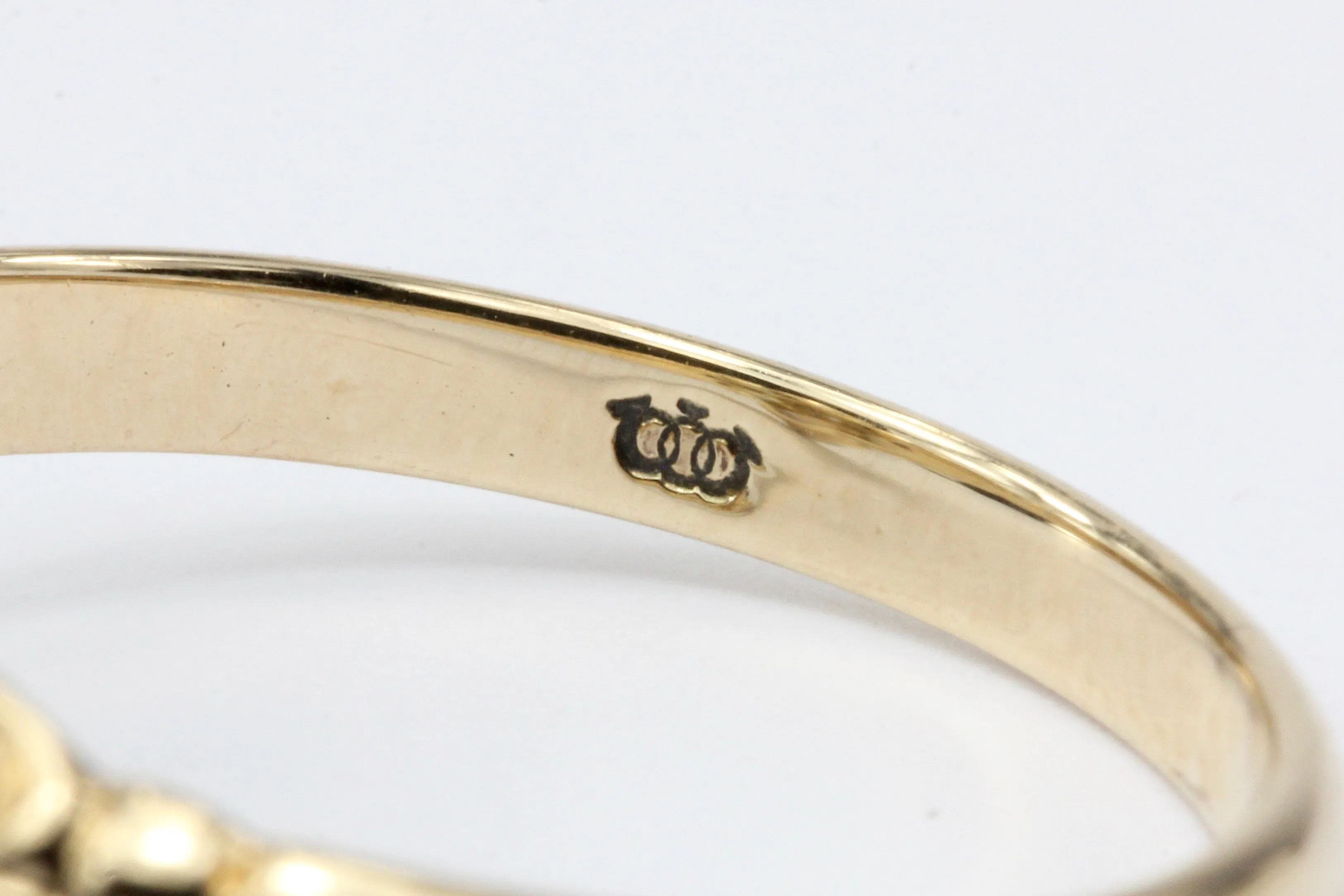 Victorian 10K Gold Opal & Diamond Ring c.1890's by  M.B. Bryant & Co
