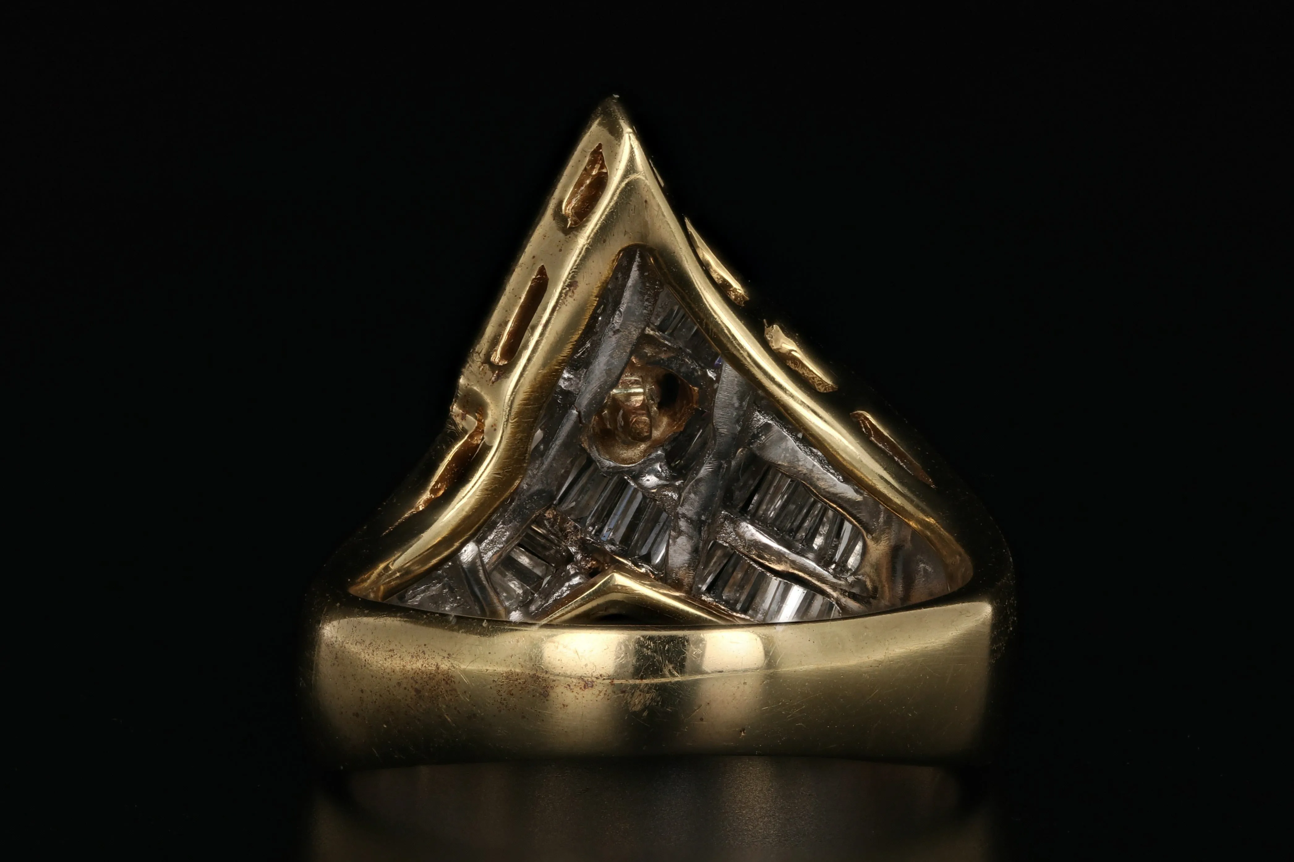 Vintage 18K Yellow Gold .50 Carat Ruby and Diamond Ring