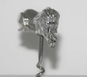 Vintage African Sterling Silver Lion Corkscrew Authentic Afrisilver Handcrafted in South Africa 4.25"L X 3.25"W Big 5