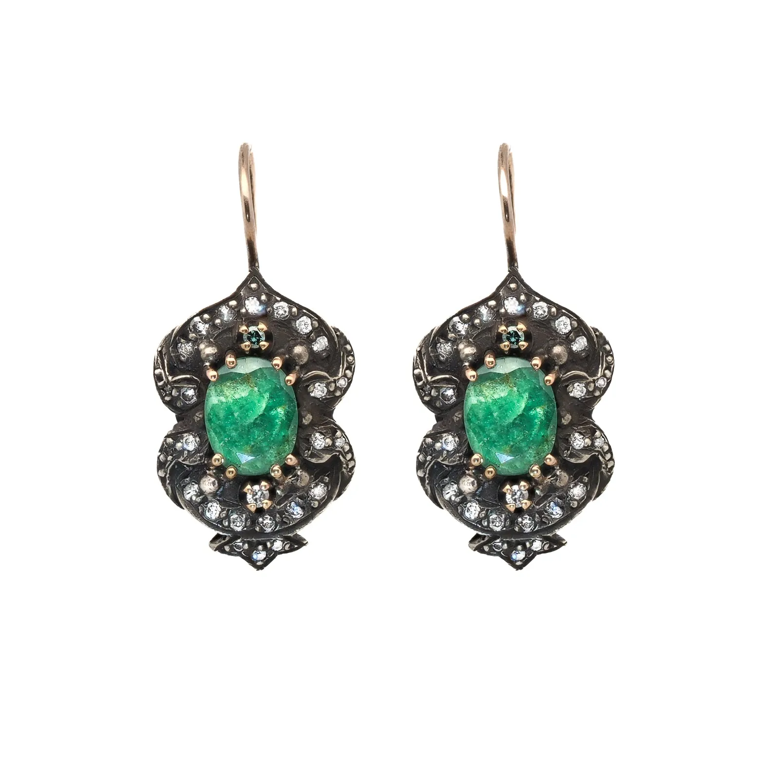 Vintage Diamond Emerald Earring