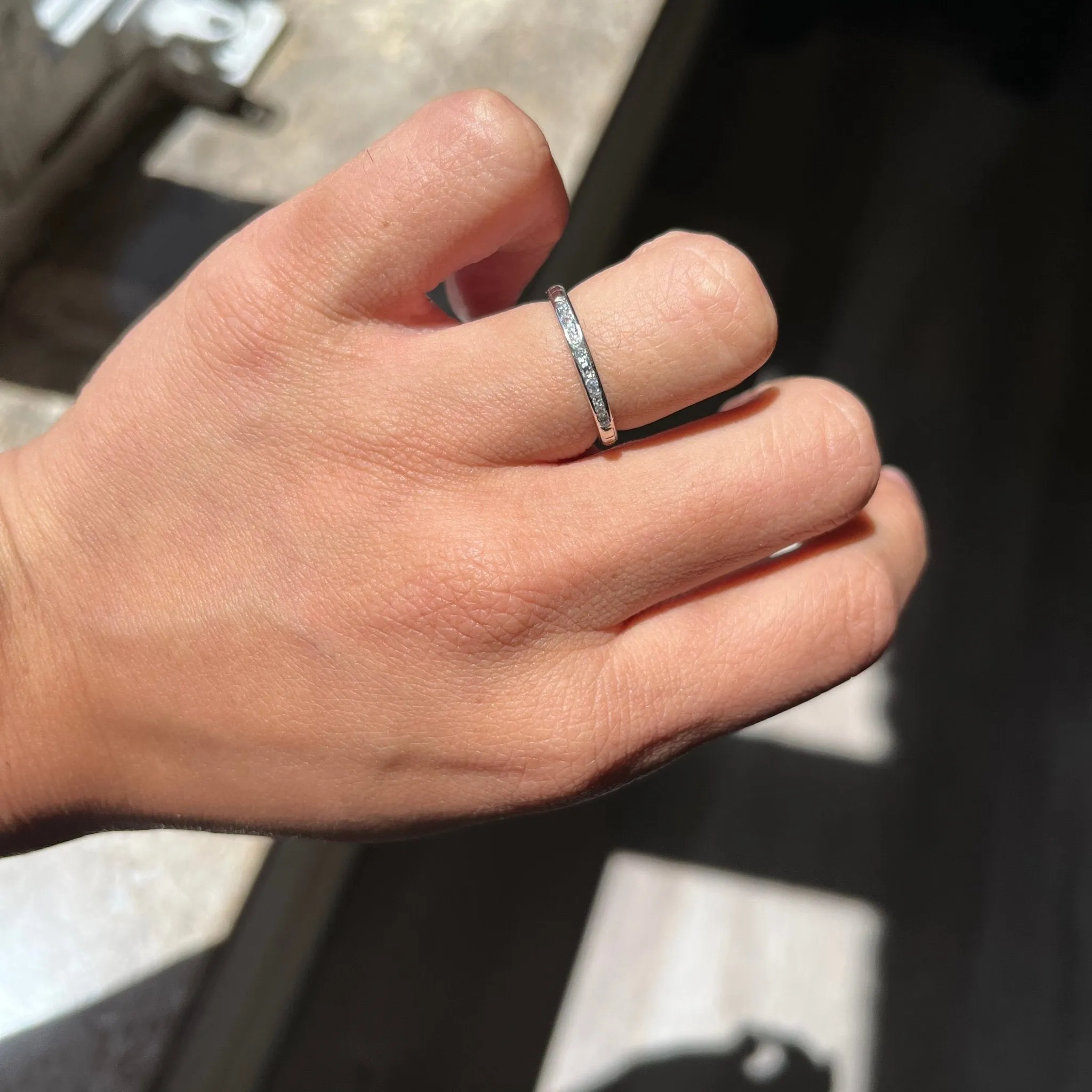 Vintage Diamond Platinum Band