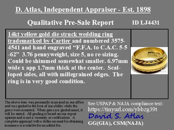 Vintage Engraved Wide Band, Cartier