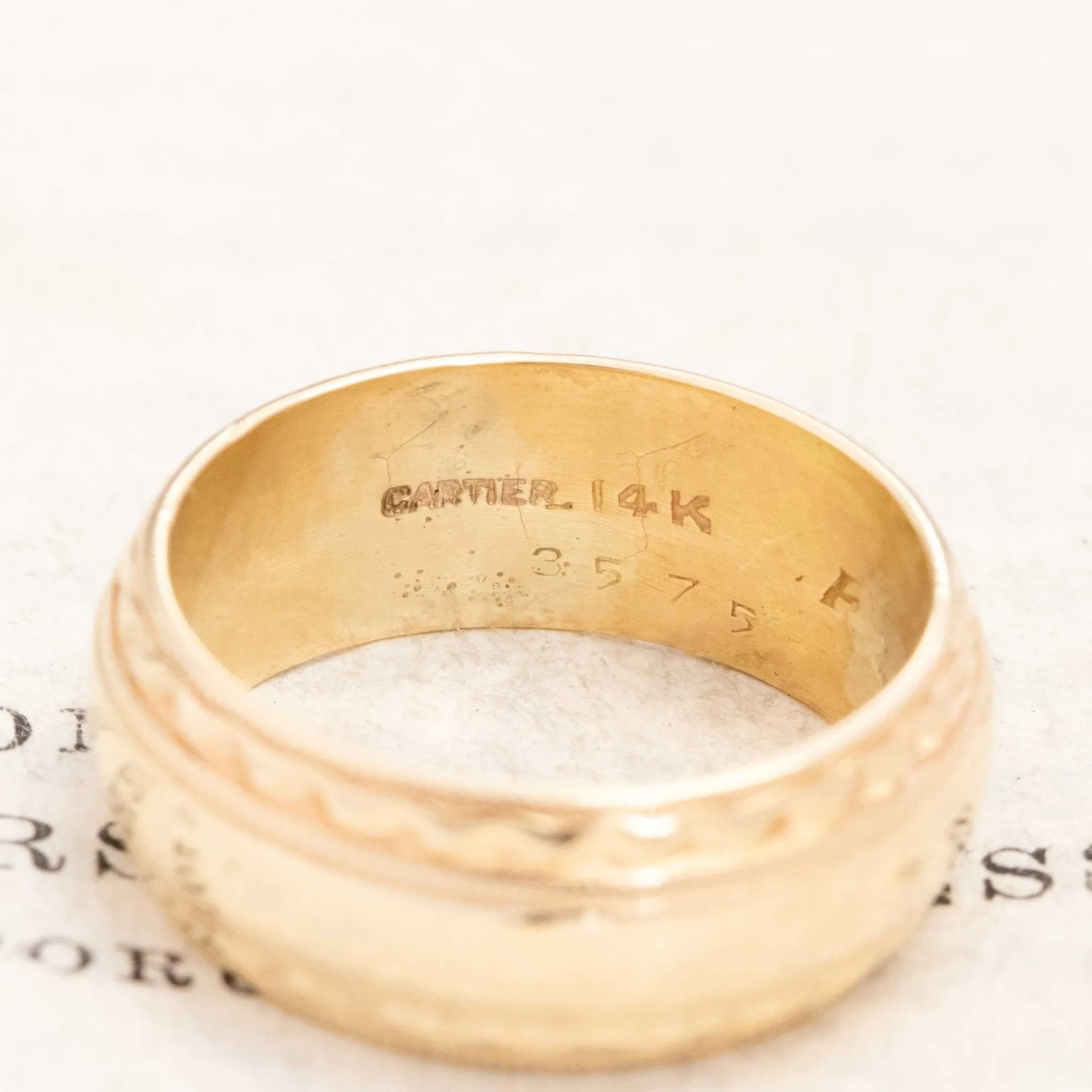 Vintage Engraved Wide Band, Cartier