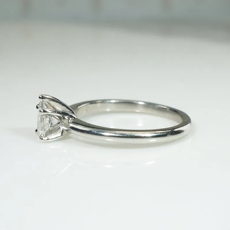Vintage Pear-Cut Diamond in Icy Platinum Solitaire Ring