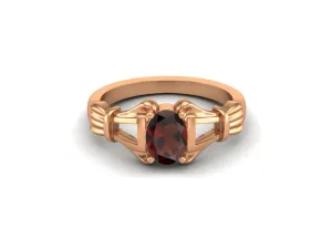 Vintage Red Garnet Bridal Ring Unique Garnet Wedding Ring Antique Garnet Engagement Ring