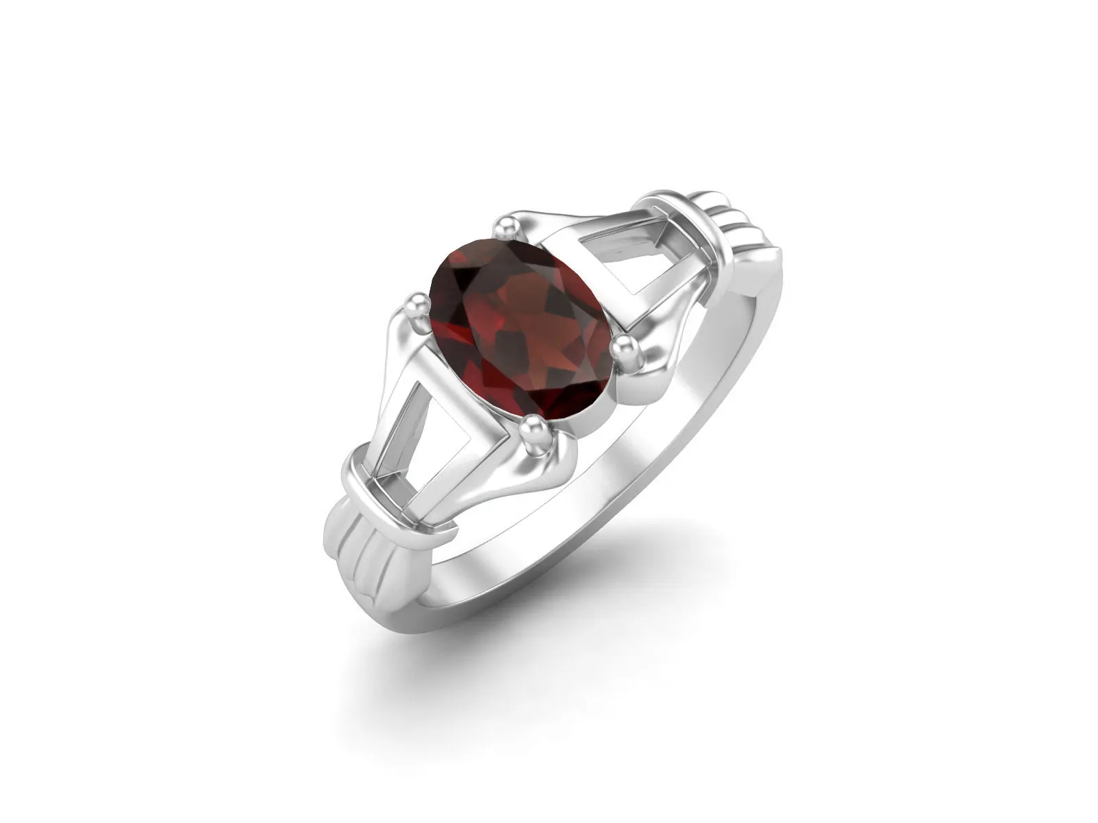 Vintage Red Garnet Bridal Ring Unique Garnet Wedding Ring Antique Garnet Engagement Ring