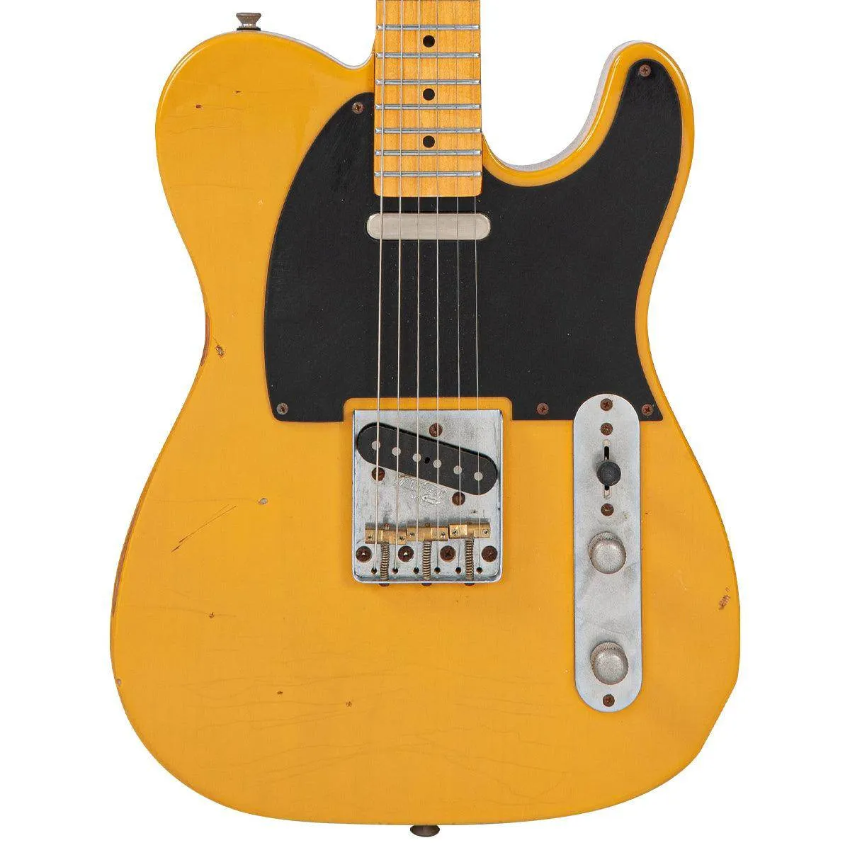 Vintage V52 ProShop Unique Electric Guitar ~ Butterscotch Cracked Lacquer