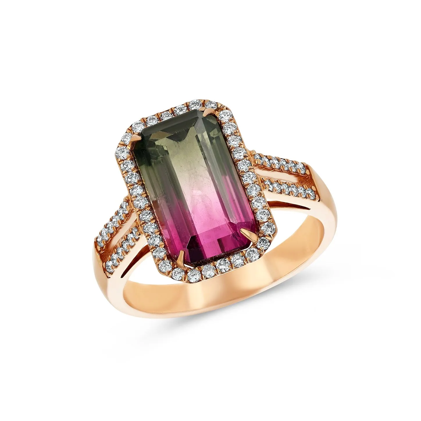 Watermelon Tourmaline Ring