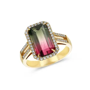 Watermelon Tourmaline Ring